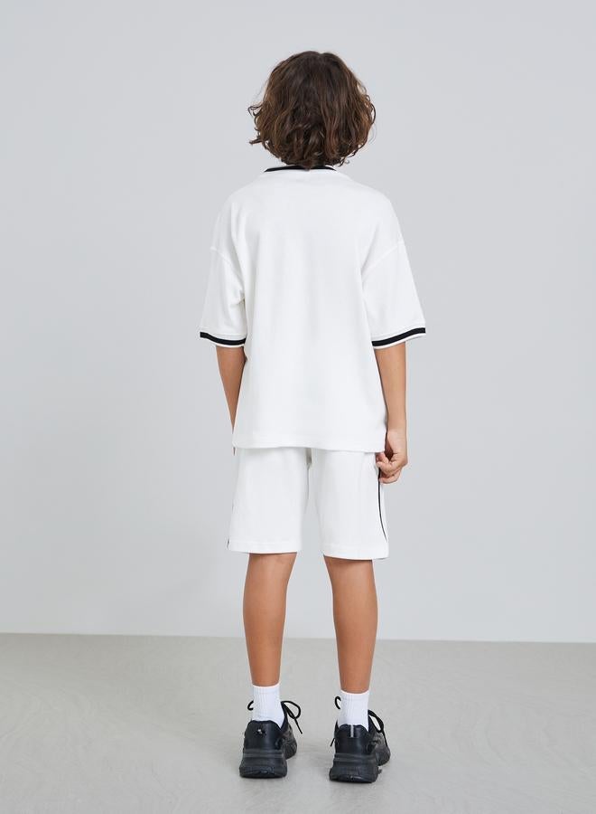 Styli Kids Off-White Cotton T-Shirt and Shorts Set - Image 5